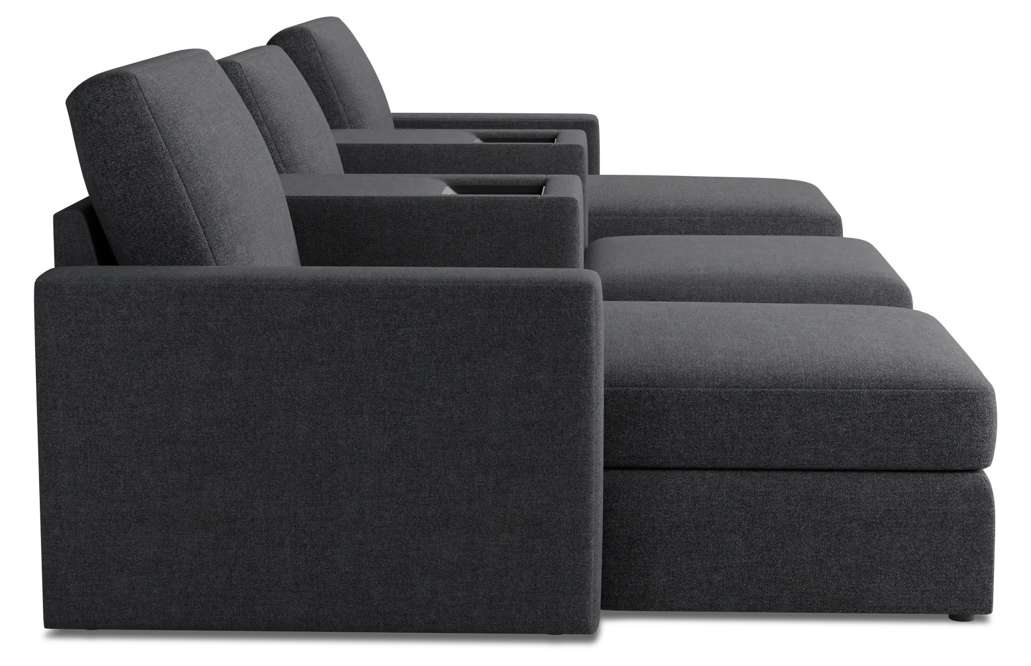 Citymod Dark Gray Fabric 6-piece Home Theater With Media Consoles Citymod Dark Gray Fabric 6-piece Home Theater With Media Consoles