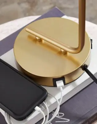 Covybend Gold Metal Desk Lamp Covybend Gold Metal Desk Lamp