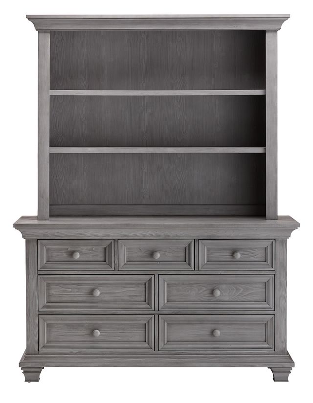 Westport Light Gray Dresser & Hutch (2)