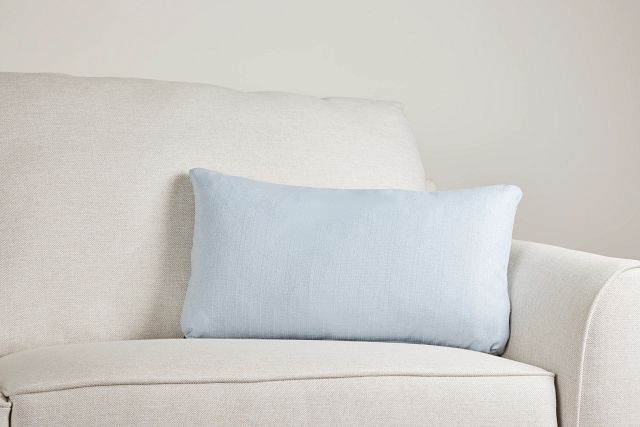 Zeke Light Blue Lumbar Accent Pillow