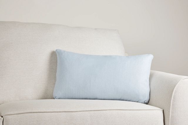 Zeke Light Blue Lumbar Accent Pillow