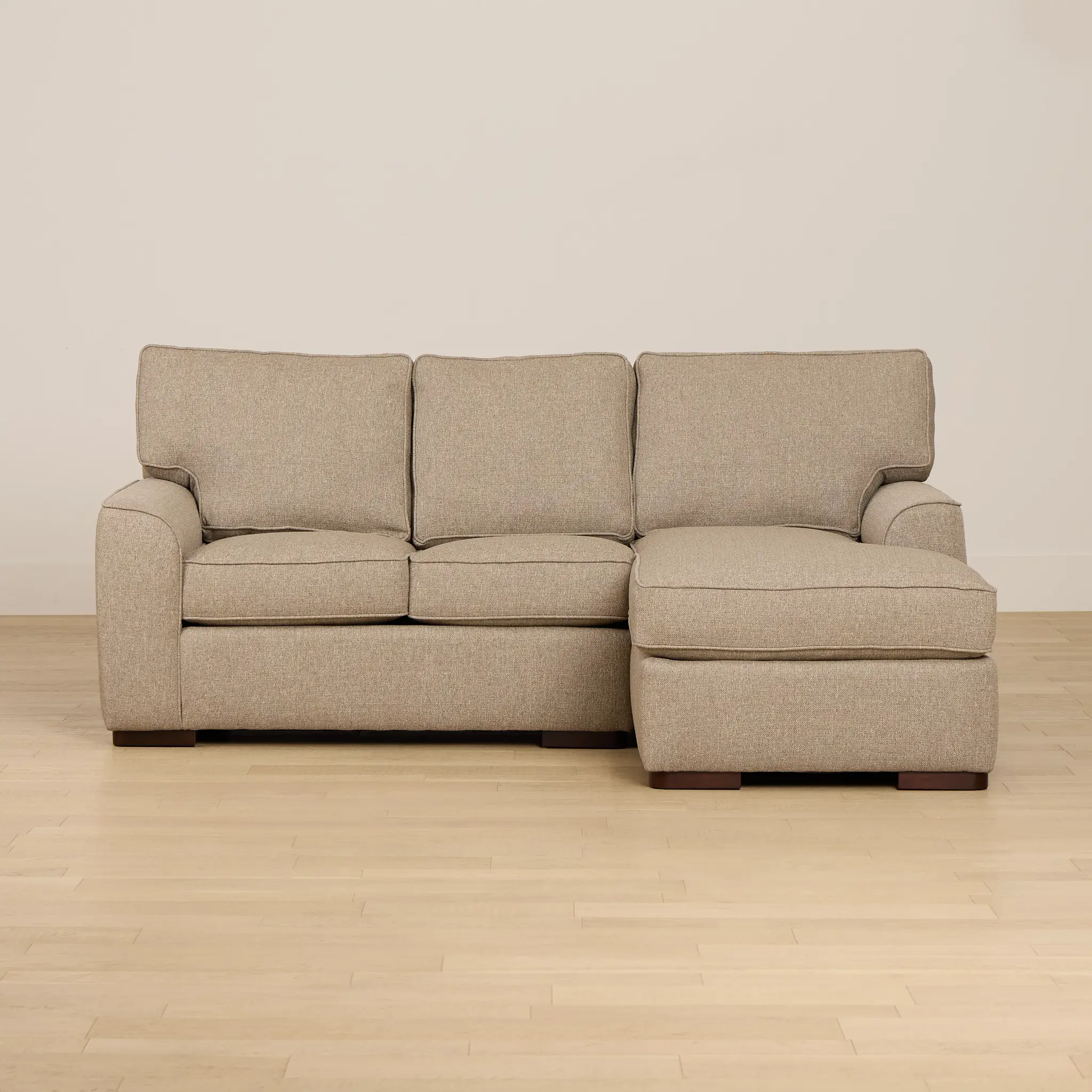 Sinclair Brown Fabric Right Chaise Sectional Sinclair Brown Fabric Right Chaise Sectional