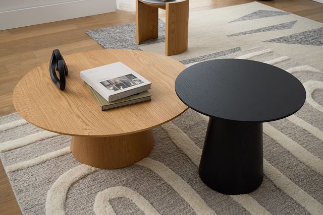 Nomad Black Round End Table