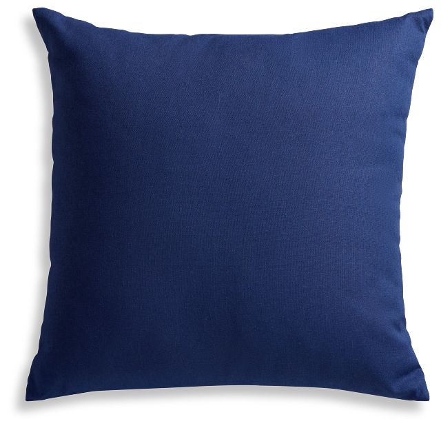 Compass Dark Blue 18" Square Accent Pillow