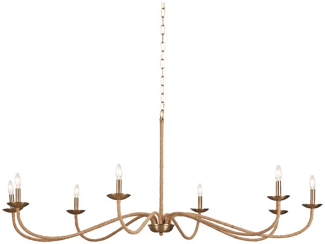 Granita Gold Jute Chandelier