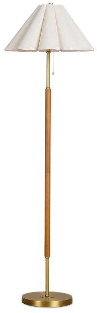 Oskar Gold Metal Floor Lamp