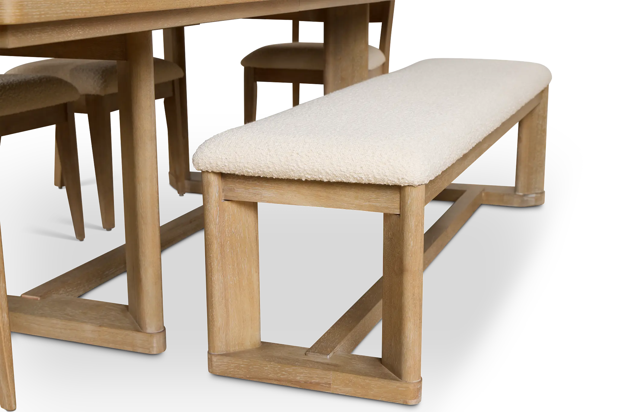 Alton Light Tone Rectangular Table With 4 Side Chairs & Bench Alton Light Tone Rectangular Table With 4 Side Chairs & Bench