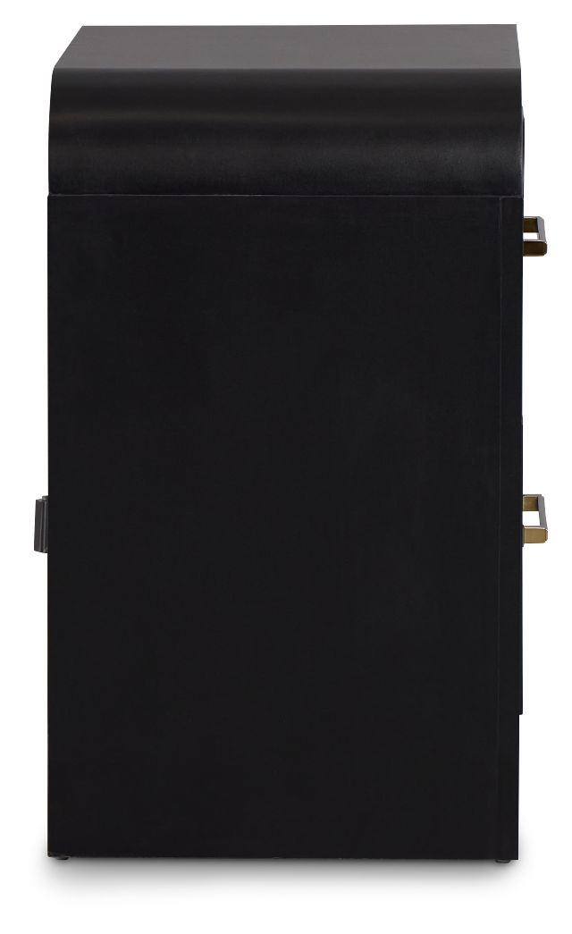 Lyndie Black 2-drawer Nightstand