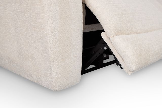 Bennett Light Beige Fabric Small Two-arm Power Reclining Sectional