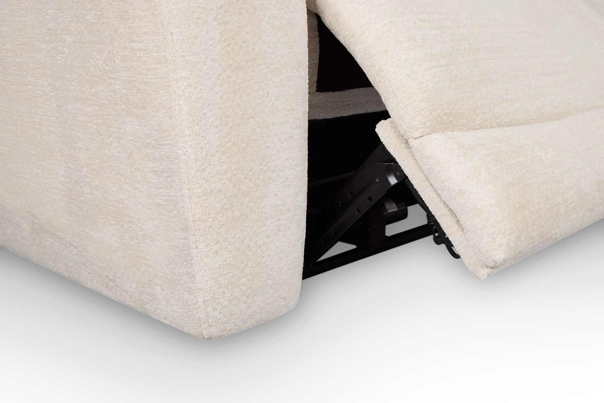 Bennett Light Beige Fabric Small Two-arm Power Reclining Sectional Bennett Light Beige Fabric Small Two-arm Power Reclining Sectional