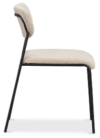 Lynden Beige Metal Upholstered Side Chair
