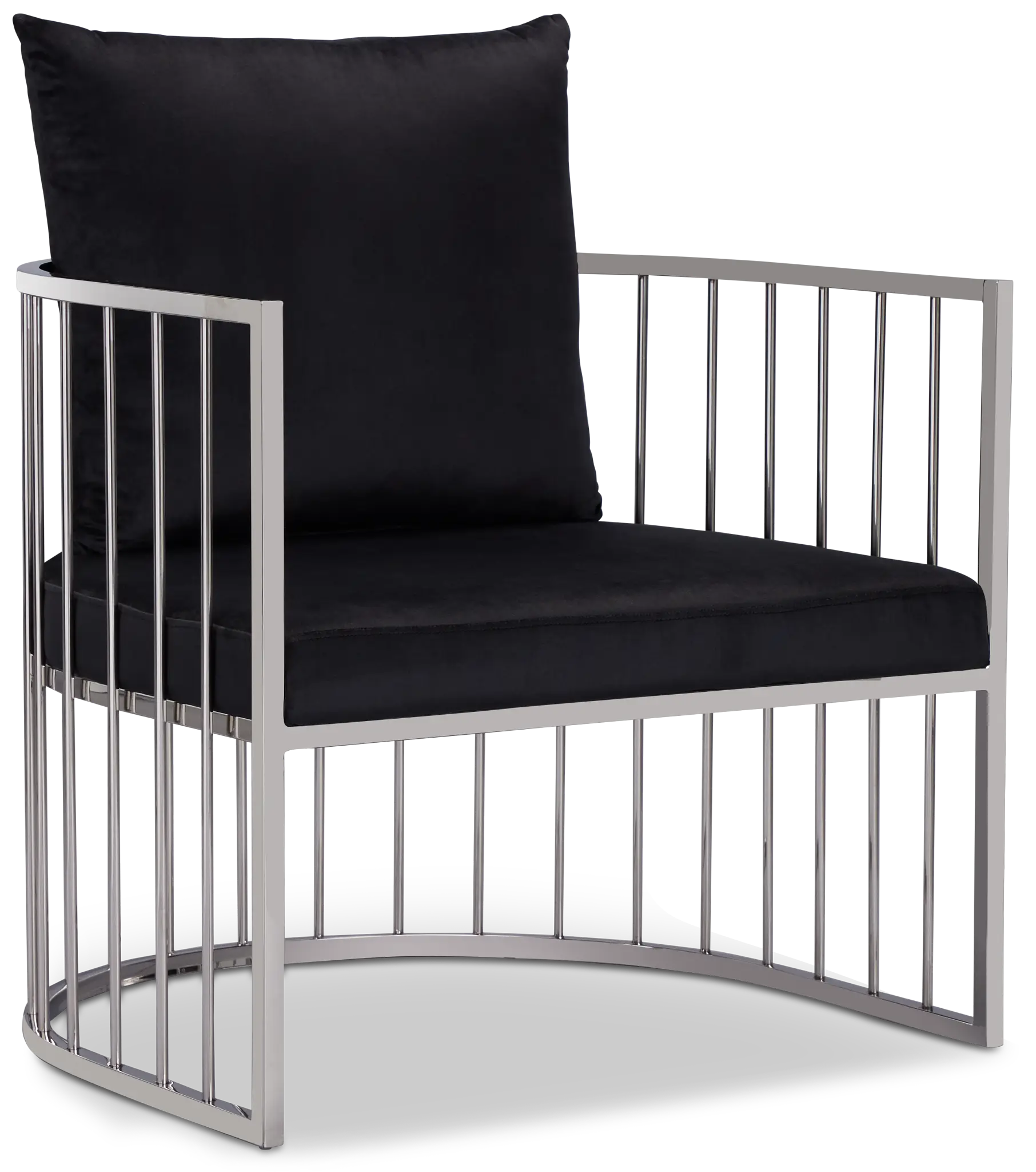 Nia Black Velvet Accent Chair Nia Black Velvet Accent Chair