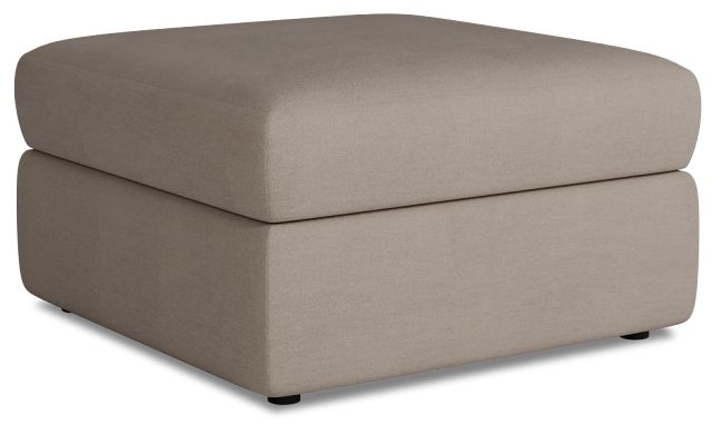 Citymod Beige Fabric Storage Ottoman