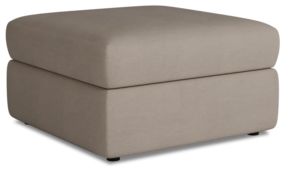 Citymod Beige Fabric Storage Ottoman