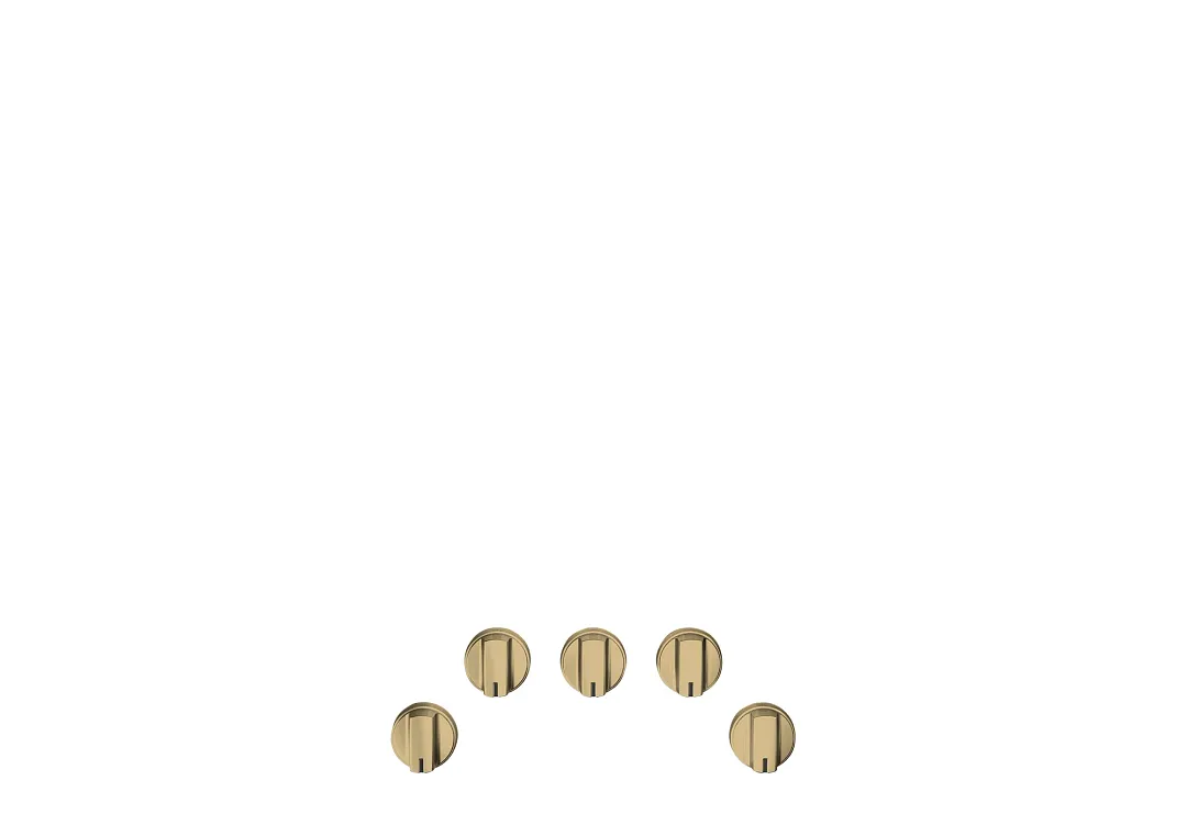 Cafe 1 Series Brass 5 Piece Gas Knobs