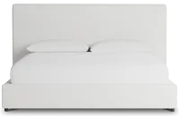 Grayton Sutton White 54" Upholstered Platform Bed