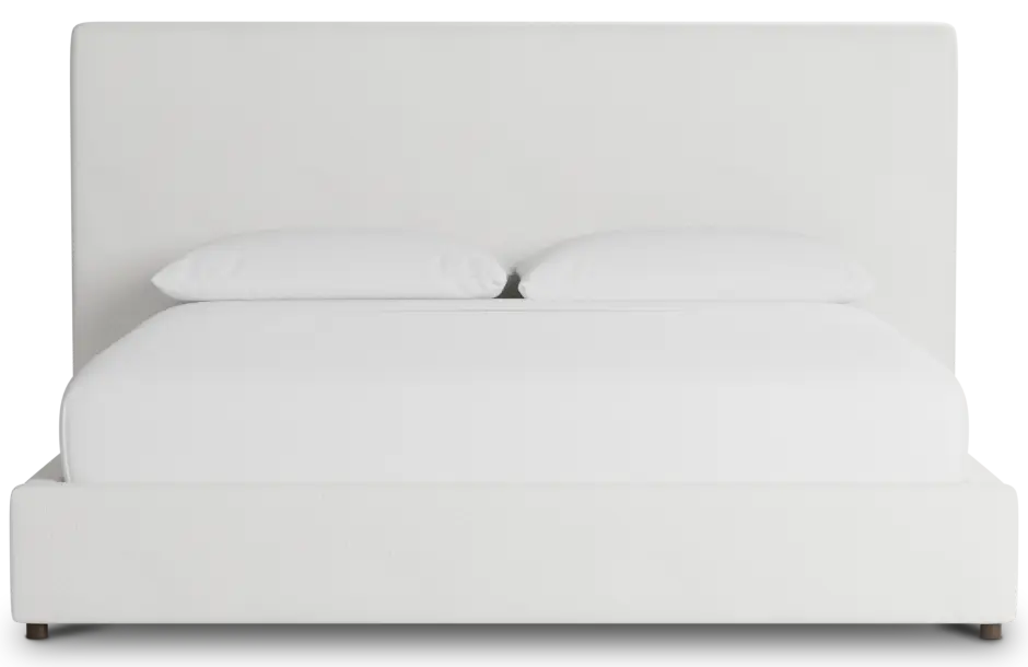 Grayton Sutton White 54" Upholstered Platform Bed Grayton Sutton White 54" Upholstered Platform Bed