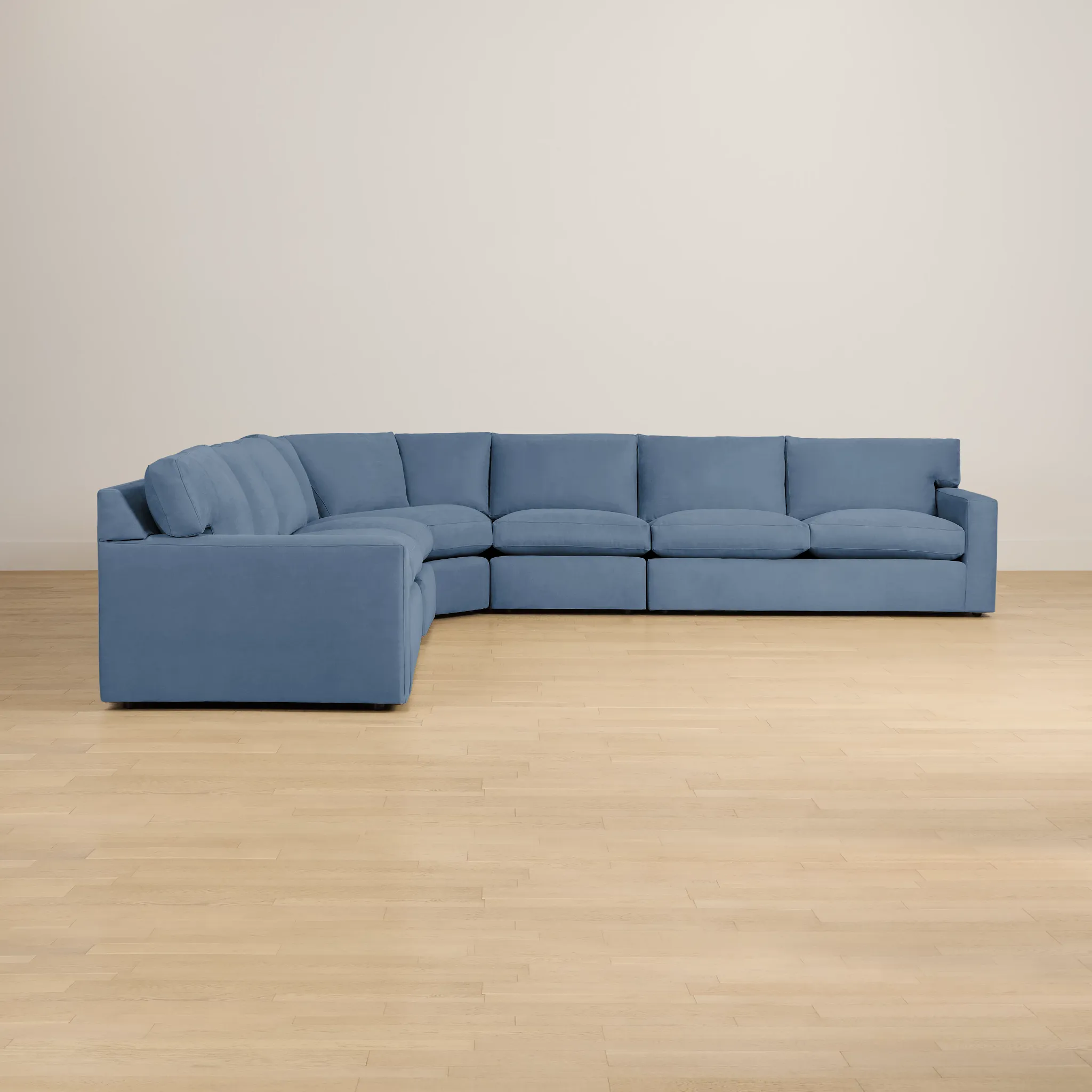 Hudson Blue Fabric Large 2-arm Wedge Sectional