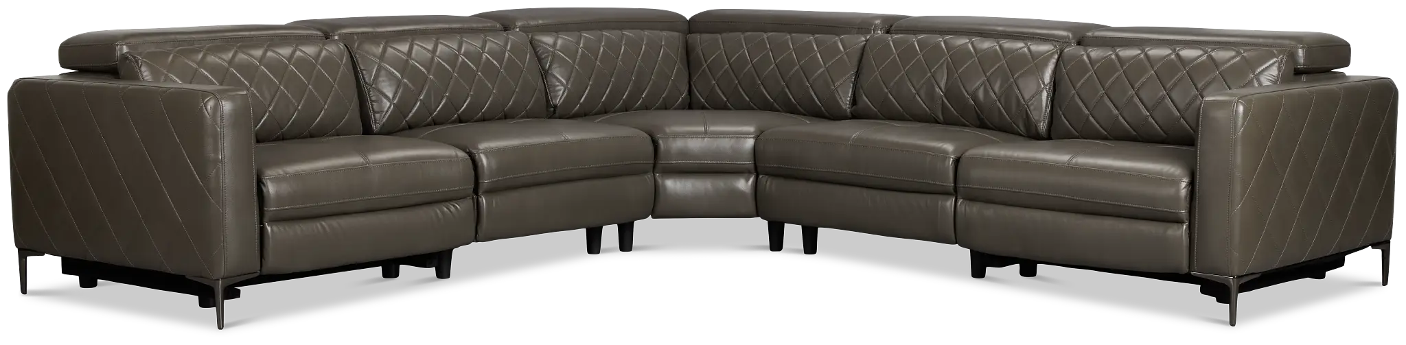 Ava Dark Gray Micro Small Two-arm Power Reclining Sectional Ava Dark Gray Micro Small Two-arm Power Reclining Sectional