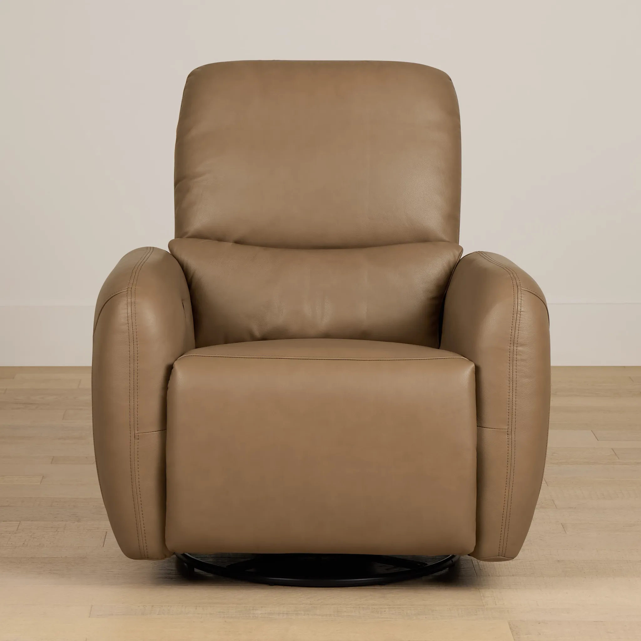 Eve Brown Lthr/vinyl Power Swivel Glider Recliner