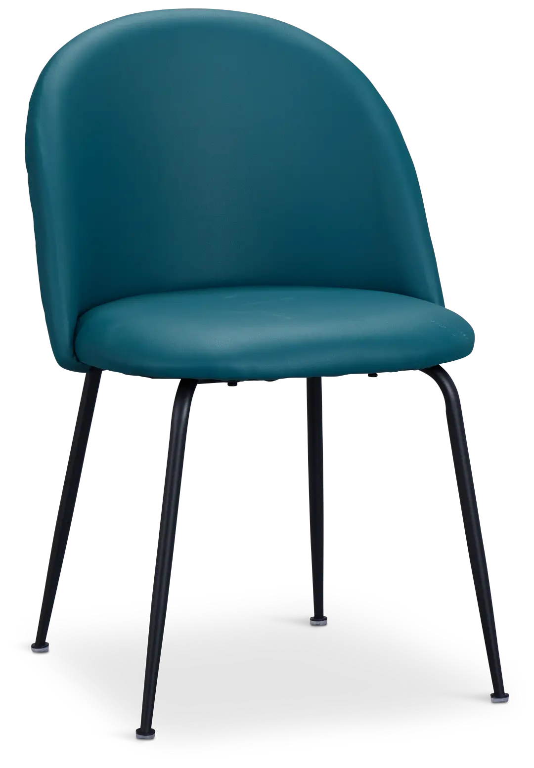 Capri Teal Micro Upholstered Side Chair W/ Black Legs Capri Teal Micro Upholstered Side Chair W/ Black Legs