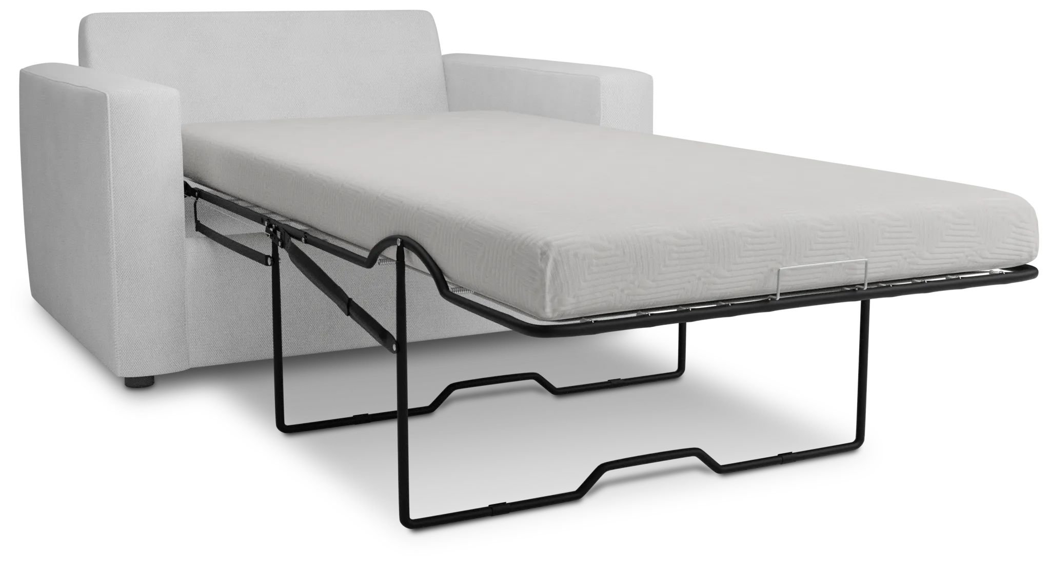 Siesta Peyton White Fabric Memory Foam Sleeper