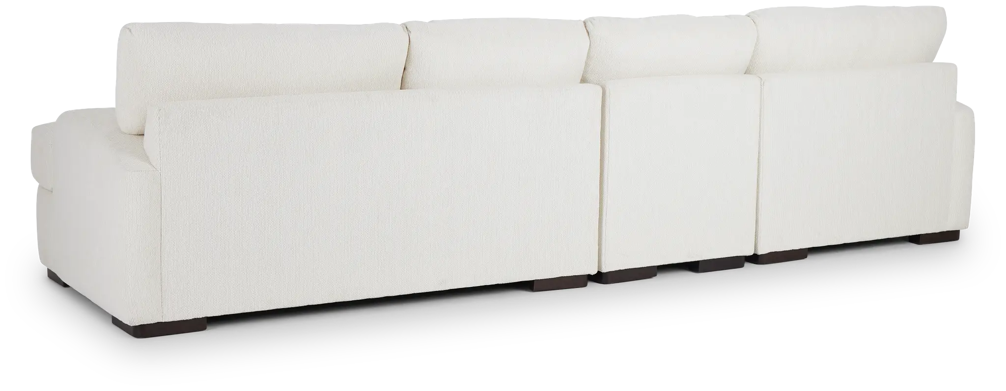 Alpha White Fabric Small Left Chaise Sectional Alpha White Fabric Small Left Chaise Sectional