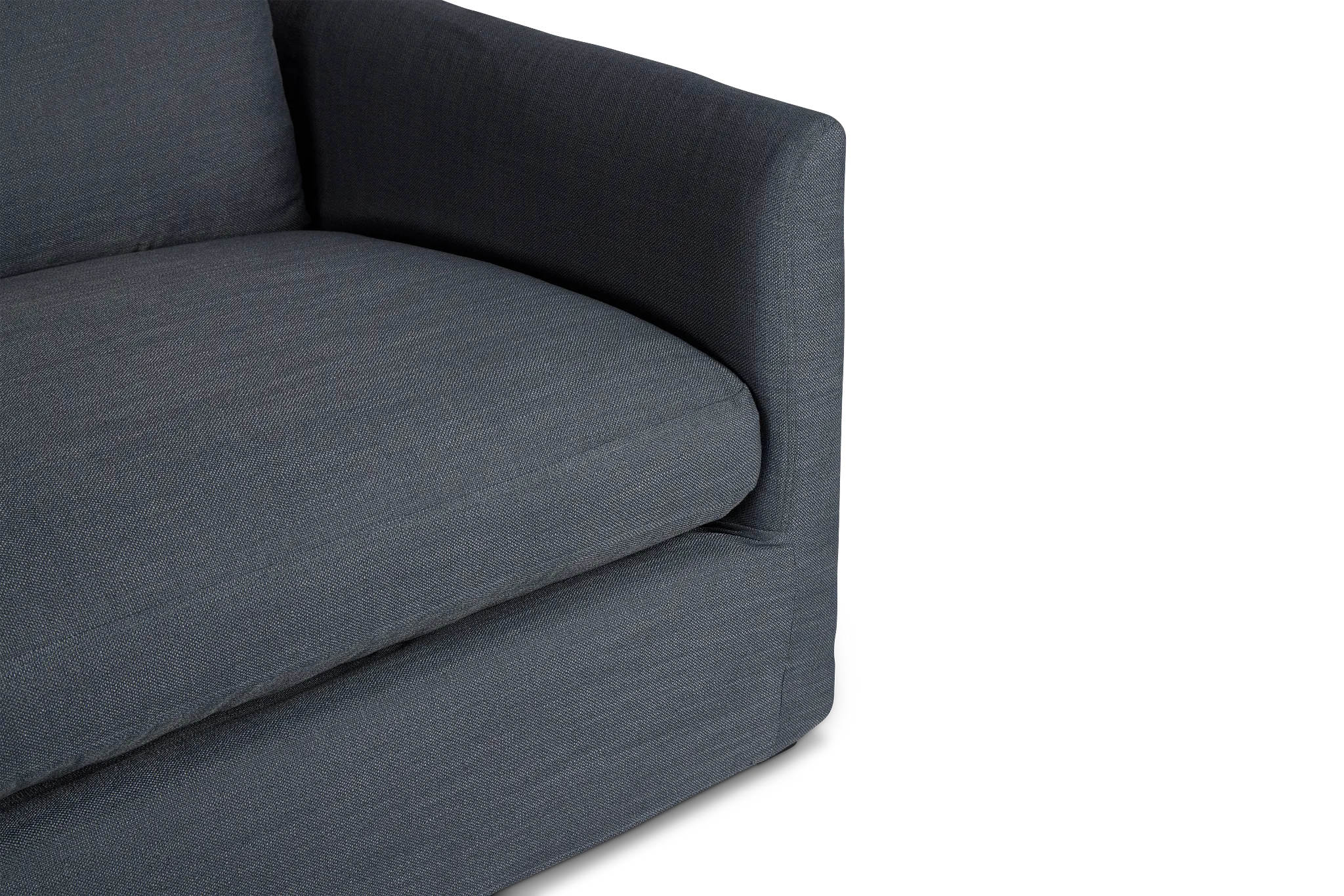 Willow Navy Fabric Medium Two-arm Sectional