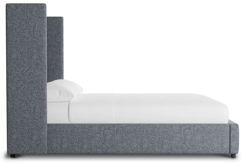 Captiva Elavation Gray 60" Upholstered Shelter Bed