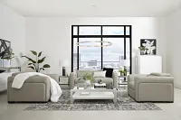 Melody Light Gray Micro Power Recliner