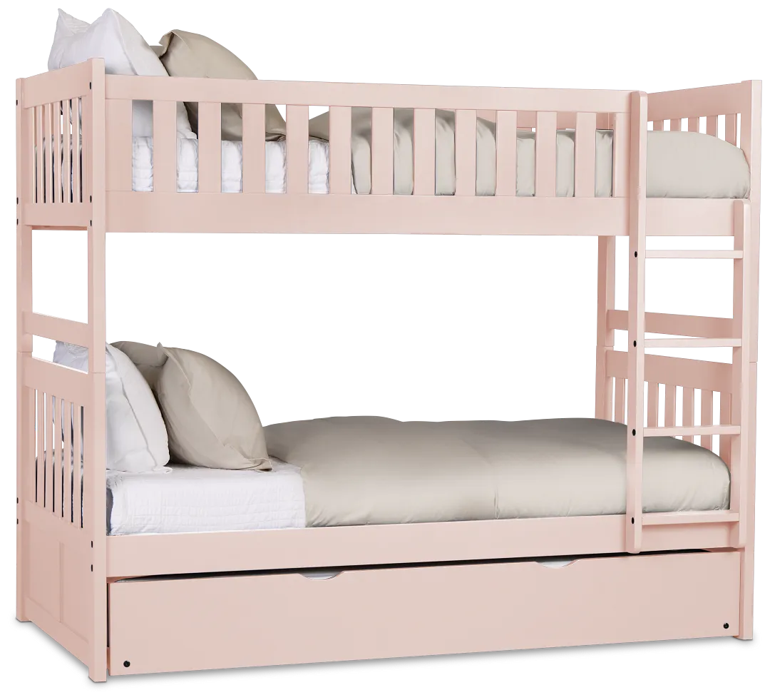 Charleston Pink Trundle Bunk Bed