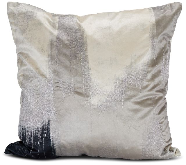 Langston Gray 22" Square Accent Pillow