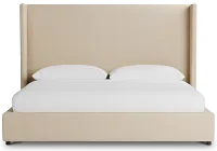 Captiva Peyton Beige 60" Upholstered Shelter Bed