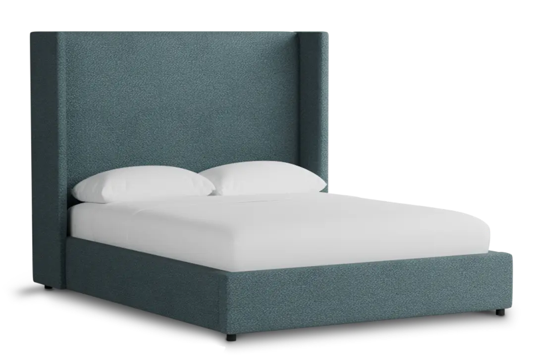 Captiva Sutton Blue 60" Upholstered Shelter Bed Captiva Sutton Blue 60" Upholstered Shelter Bed
