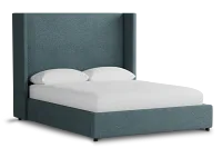 Captiva Sutton Blue 60" Upholstered Shelter Bed