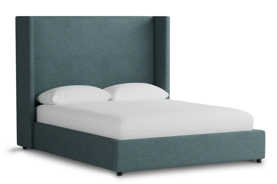Captiva Sutton Blue 60" Upholstered Shelter Bed