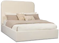 Lyndie Beige Upholstered Platform Bed