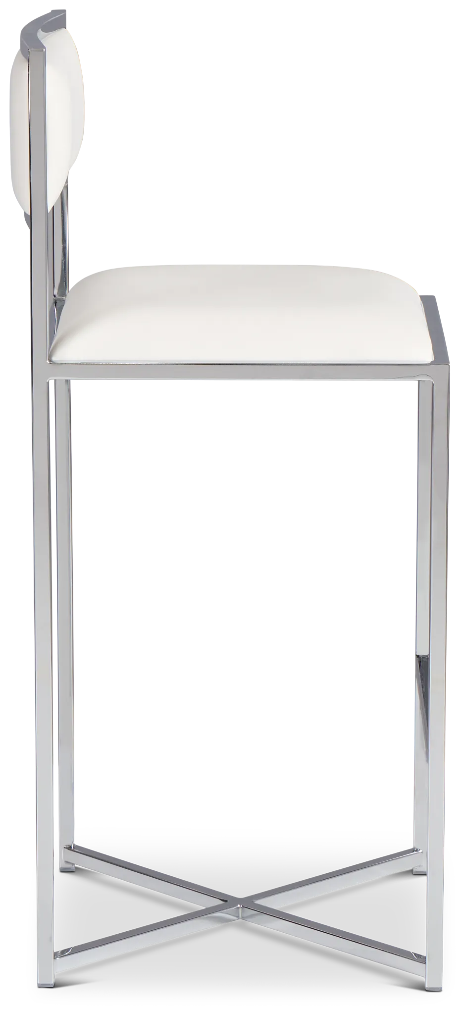 Amalfi Whitestnl Steel 30" Upholstered Barstool