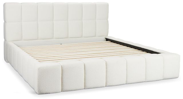 Malibu Light Beige Tufted Complete Bed