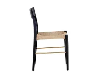 Mandel Black Woven Side Chair
