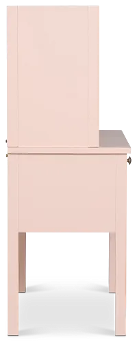 Charleston Pink 3-drawer Desk & Hutch