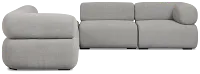 Celeste Light Gray Fabric 5-piece Modular Sectional With Corner Ottoman