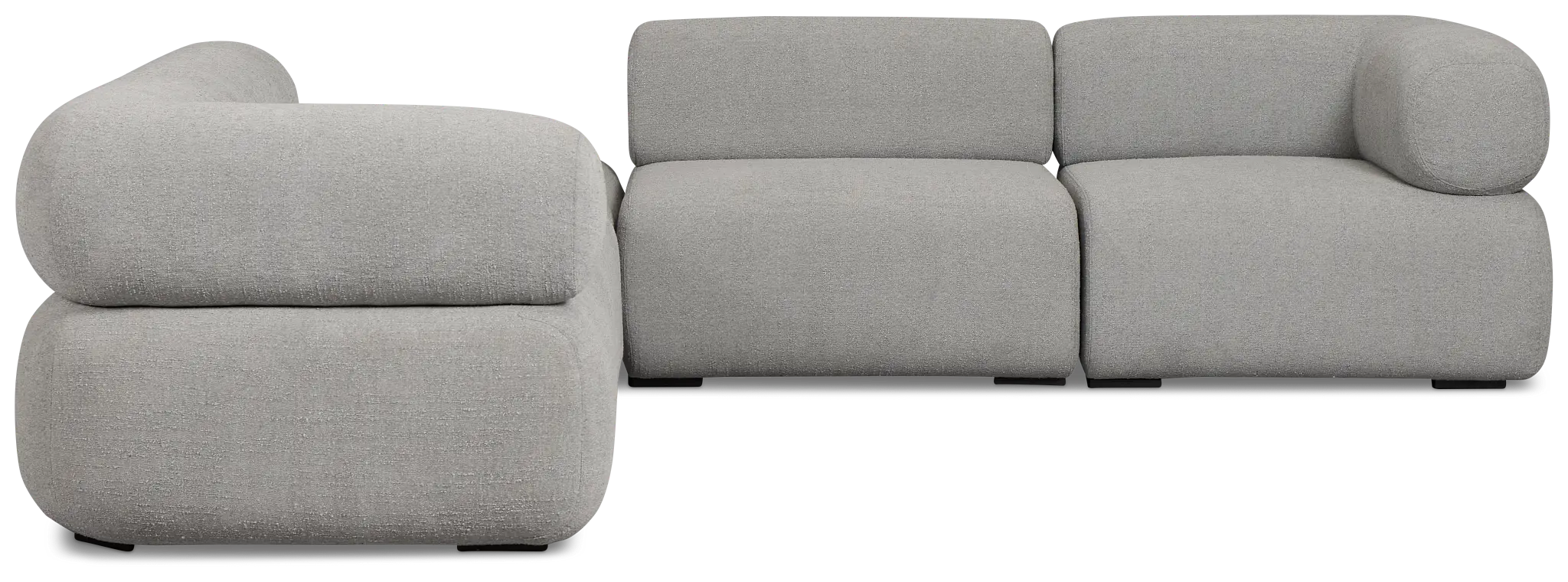 Celeste Light Gray Fabric 5-piece Modular Sectional With Corner Ottoman Celeste Light Gray Fabric 5-piece Modular Sectional With Corner Ottoman