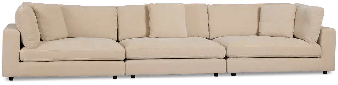 Lounge Light Beige Fabric 3 Piece Modular Sofa Lounge Light Beige Fabric 3 Piece Modular Sofa