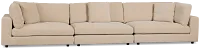 Lounge Light Beige Fabric 3 Piece Modular Sofa