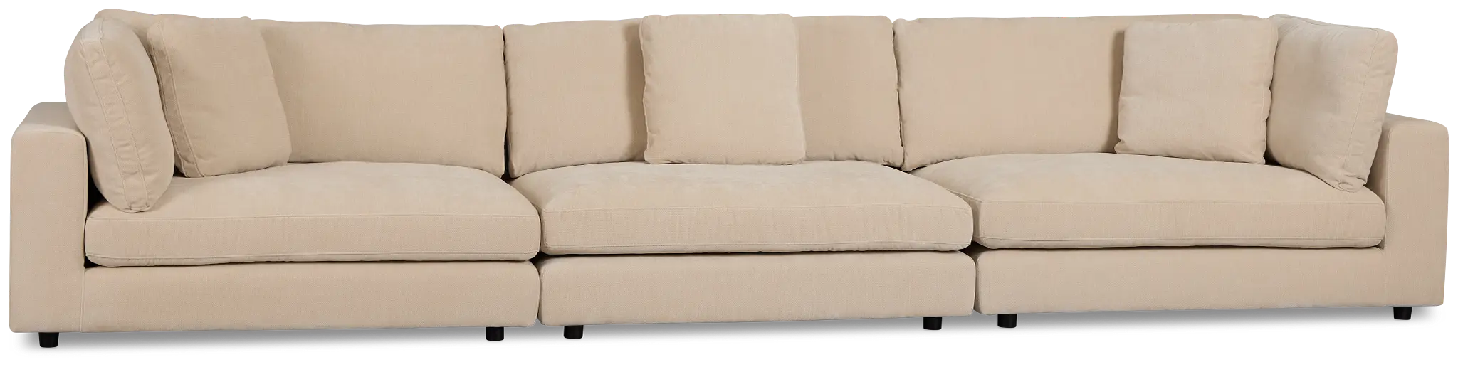 Lounge Light Beige Fabric 3 Piece Modular Sofa Lounge Light Beige Fabric 3 Piece Modular Sofa