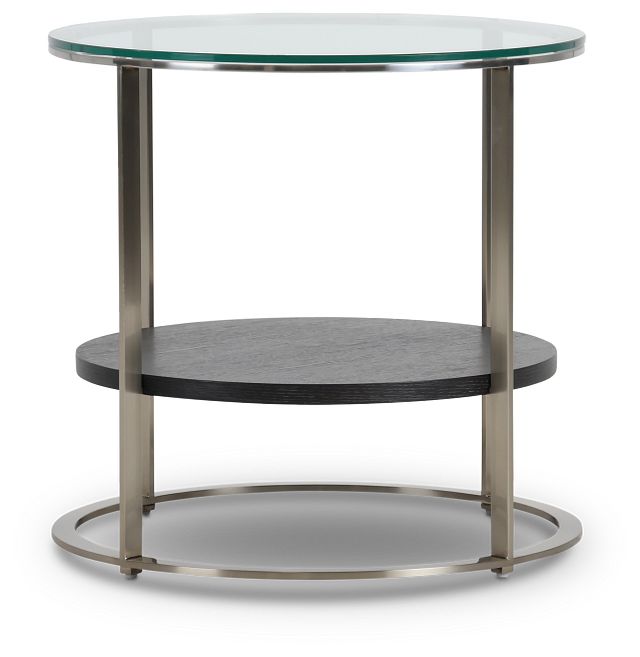 Lafayette Silver Glass End Table