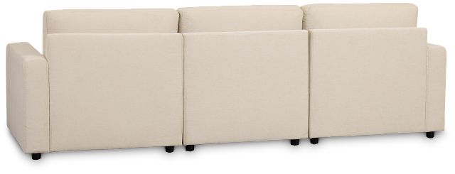 Addie Beige Fabric Left Chaise Storage Sectional