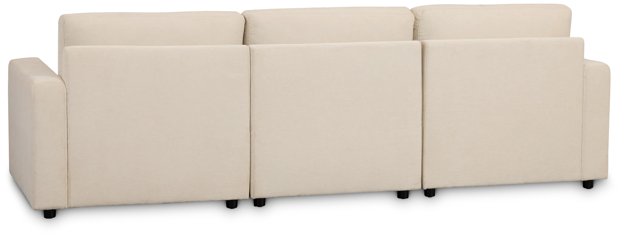 Addie Beige Fabric Left Chaise Storage Sectional