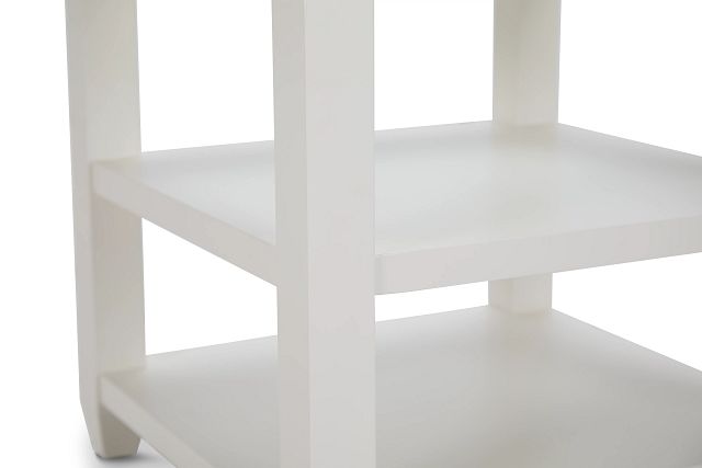 Hurley White Square End Table